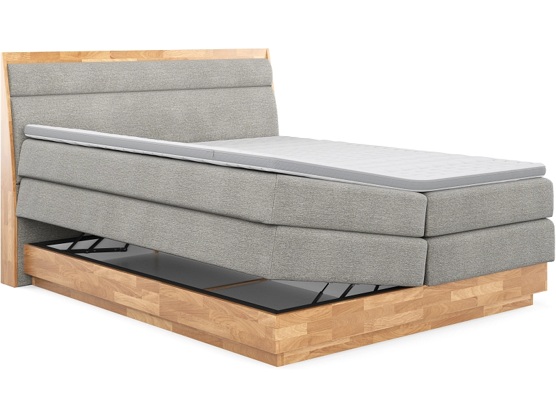 Boxspring SWISS HOME STYLE ONYX gris clair