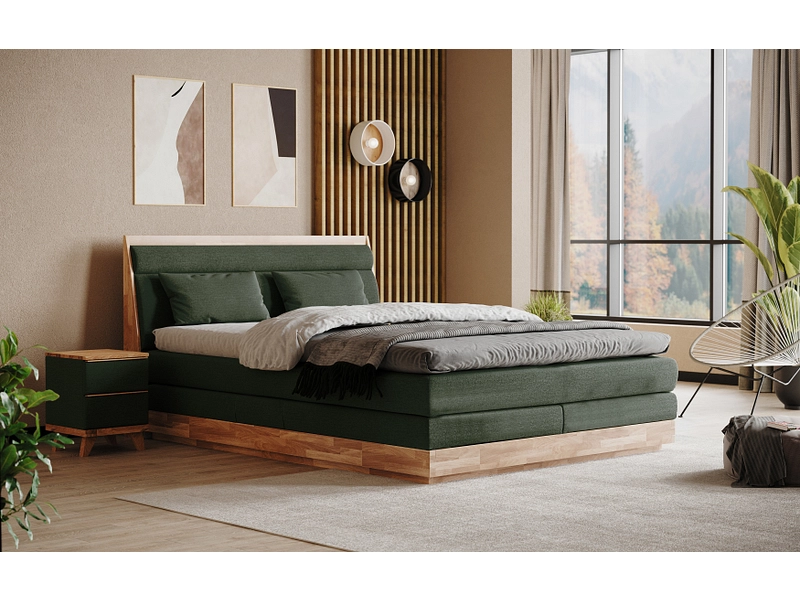 Boxspring SWISS HOME STYLE ONYX vert foncé Boxspring SWISS HOME STYLE ONYX vert foncé