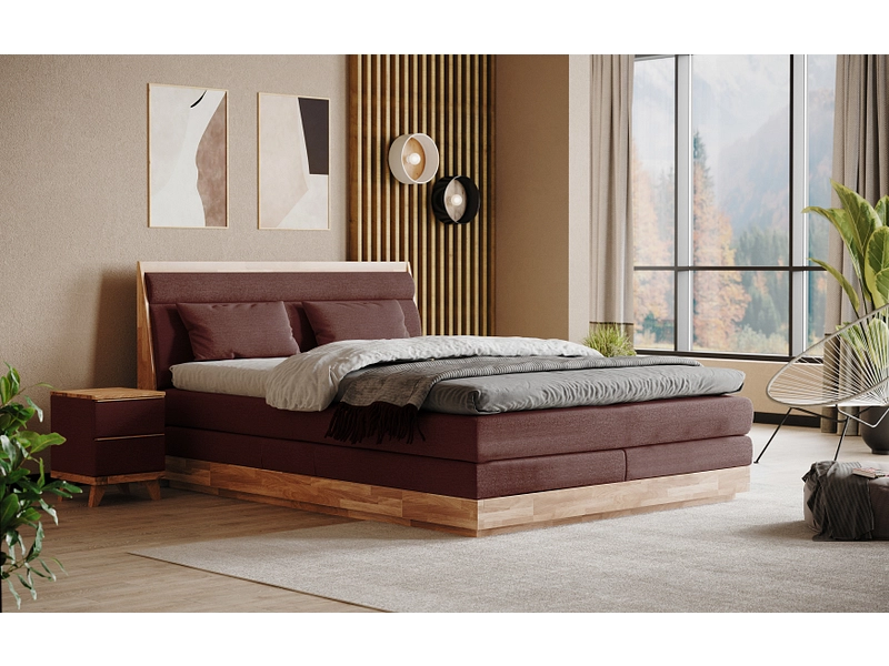 Boxspring SWISS HOME STYLE ONYX bordò