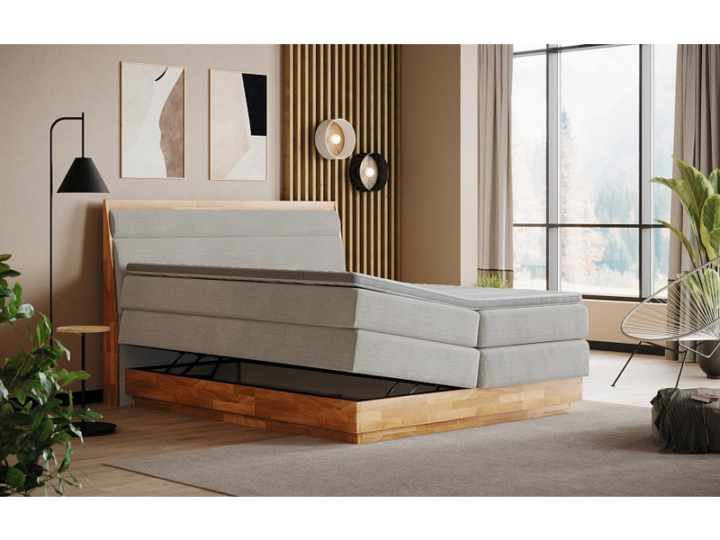 Boxspringbett SWISS HOME STYLE ONYX hellgrau