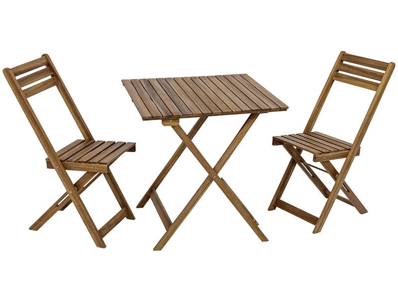 Set Gartentisch und Gartenstühle BISTRO holz