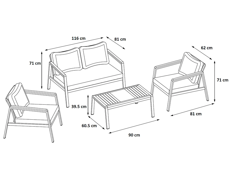 Set de jardin ATHENES