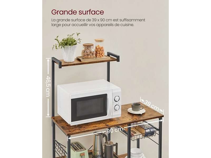 Scaffale da cucina SONGMICS RUSTIK