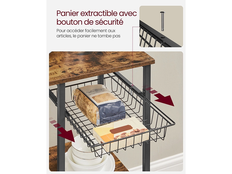 Scaffale da cucina SONGMICS RUSTIK