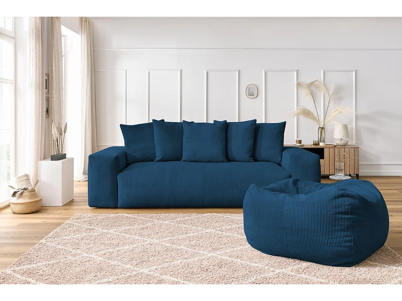 3er Sofa mit Hocker BOBOCHIC VOLTAIRE