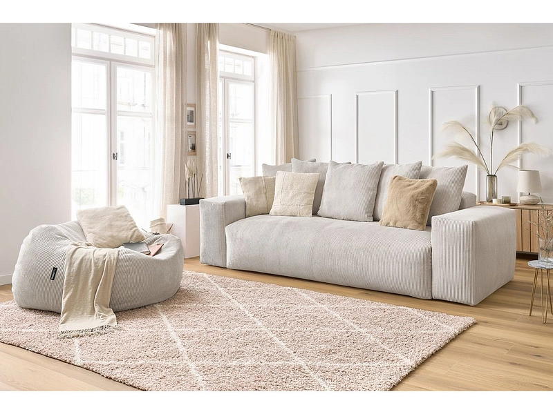 3er Sofa mit Hocker BOBOCHIC VOLTAIRE