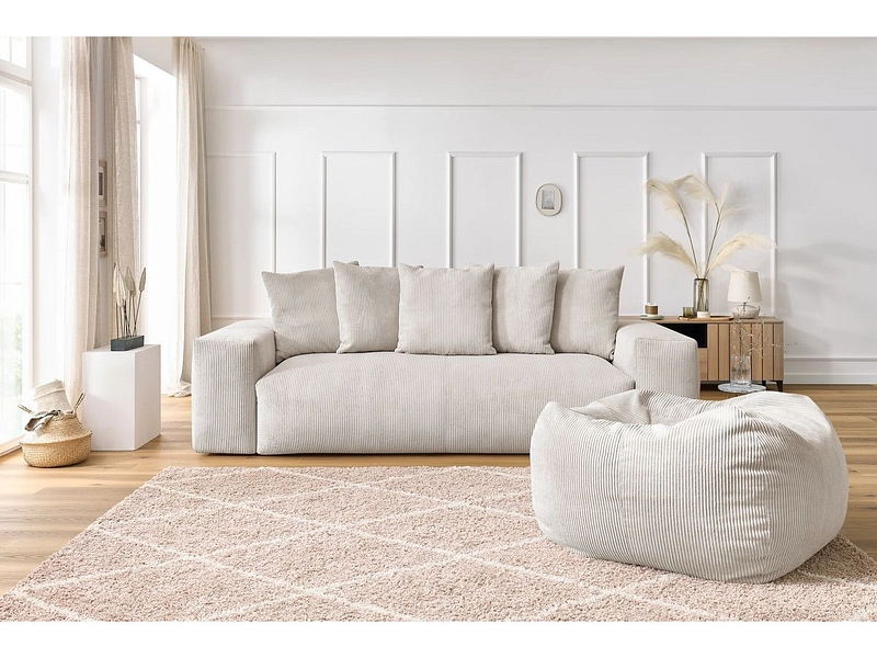 3er Sofa mit Hocker BOBOCHIC VOLTAIRE