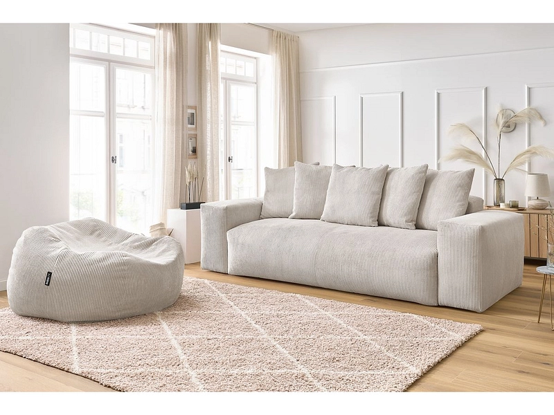 3er Sofa mit Hocker BOBOCHIC VOLTAIRE