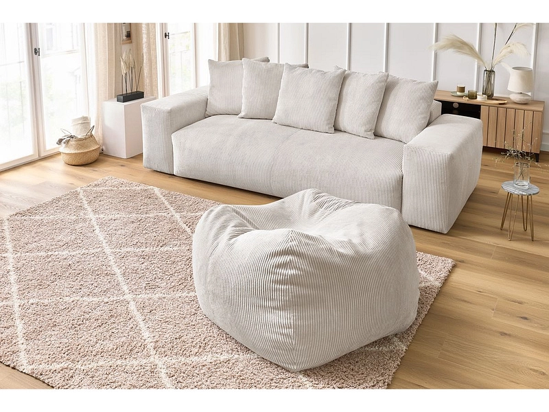 3er Sofa mit Hocker BOBOCHIC VOLTAIRE