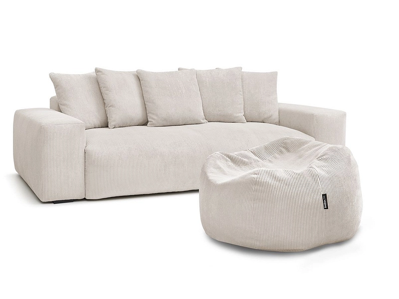 3er Sofa mit Hocker BOBOCHIC VOLTAIRE