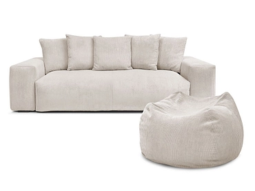 3er Sofa mit Hocker BOBOCHIC VOLTAIRE