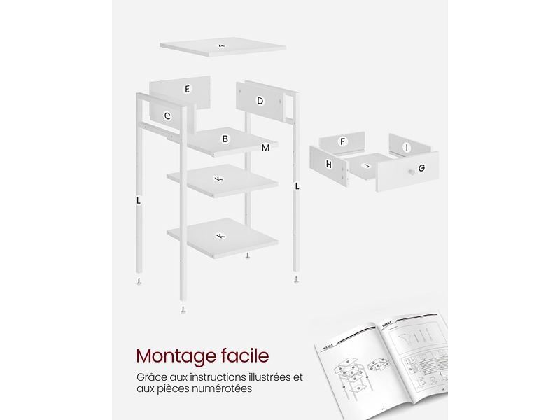 Nachttisch SONGMICS LIGHTY 1 Schublade