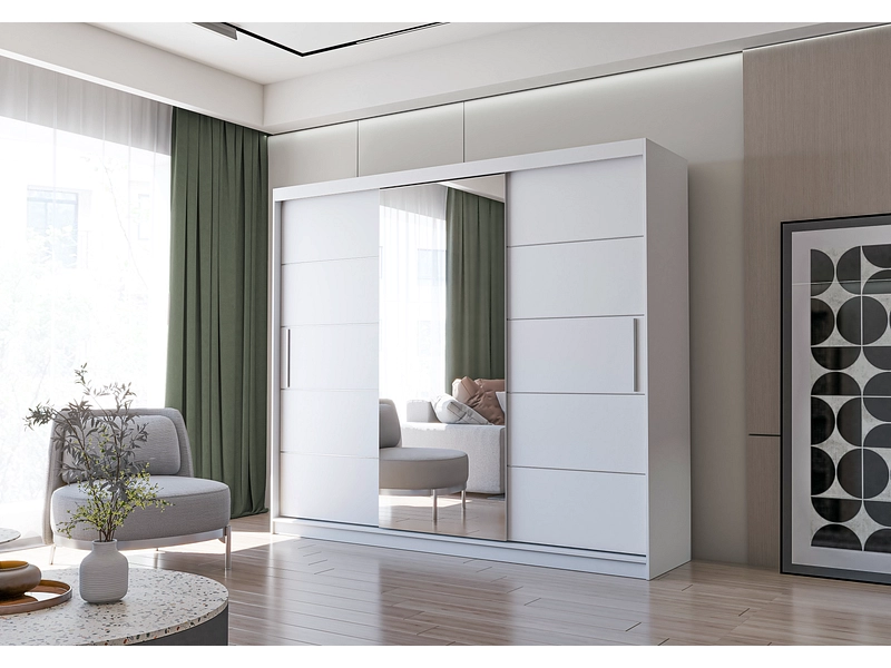 Armoire portes coulissantes AVILA blanc