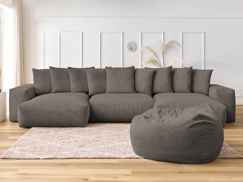 Panorama-Ecksofa mit Hocker BOBOCHIC VOLTAIRE