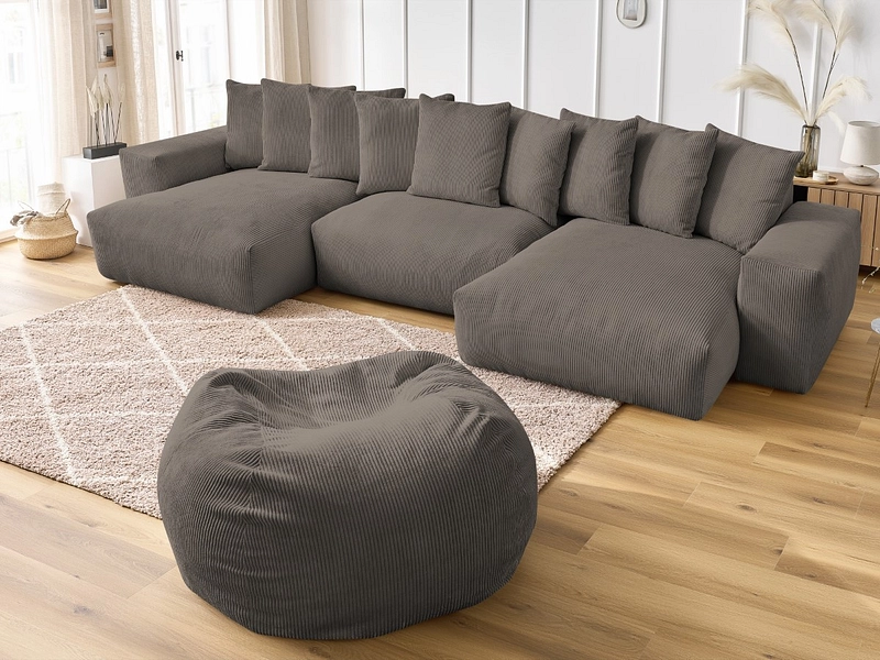 Panorama-Ecksofa mit Hocker BOBOCHIC VOLTAIRE