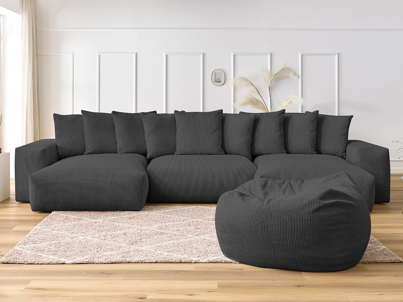 Panorama-Ecksofa mit Hocker BOBOCHIC VOLTAIRE