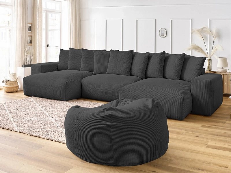 Panorama-Ecksofa mit Hocker BOBOCHIC VOLTAIRE