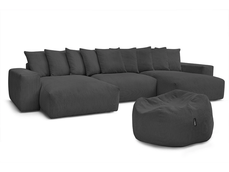 Panorama-Ecksofa mit Hocker BOBOCHIC VOLTAIRE