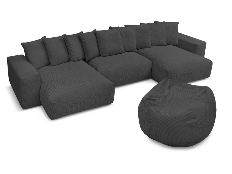 Panorama-Ecksofa mit Hocker BOBOCHIC VOLTAIRE