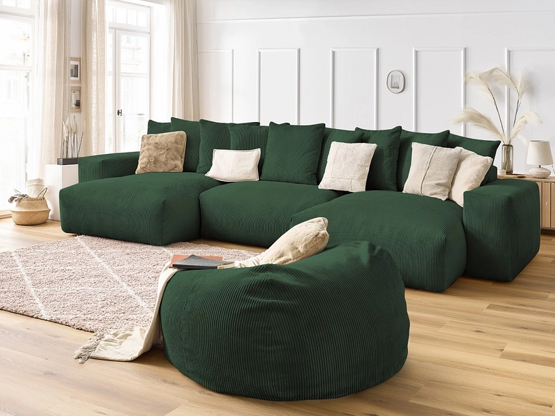 Panorama-Ecksofa mit Hocker BOBOCHIC VOLTAIRE