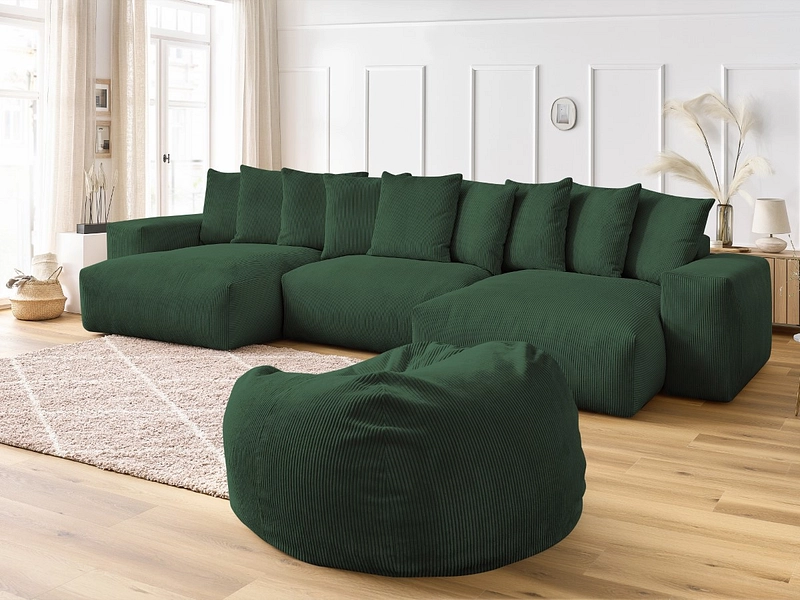 Panorama-Ecksofa mit Hocker BOBOCHIC VOLTAIRE