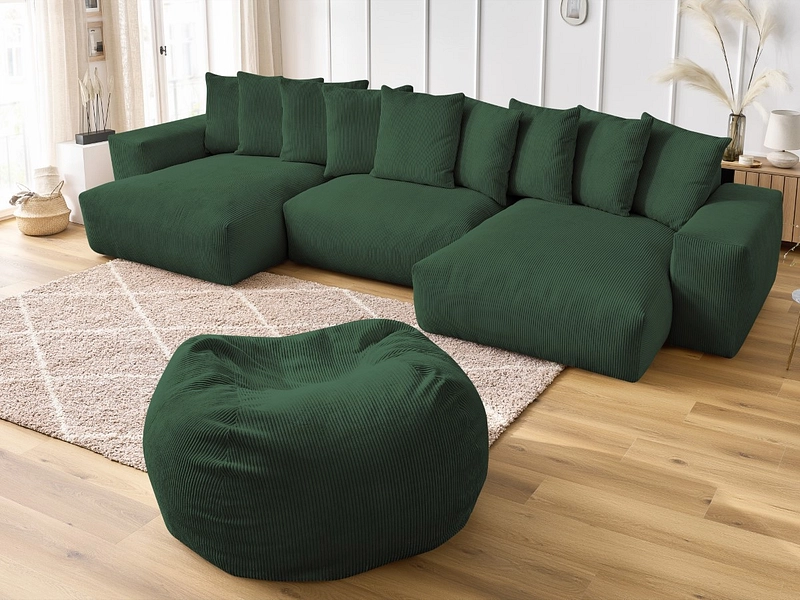 Panorama-Ecksofa mit Hocker BOBOCHIC VOLTAIRE