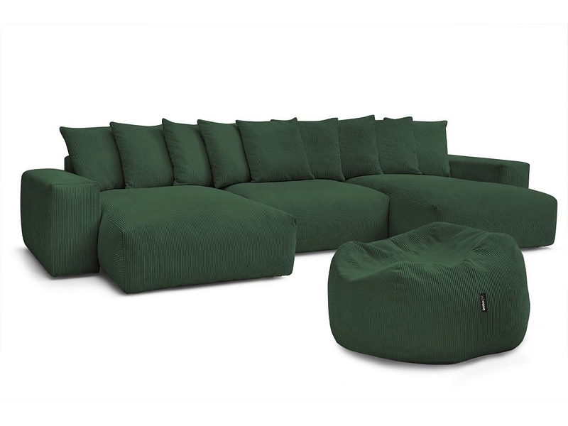 Panorama-Ecksofa mit Hocker BOBOCHIC VOLTAIRE