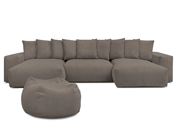 Panorama-Ecksofa mit Hocker BOBOCHIC VOLTAIRE