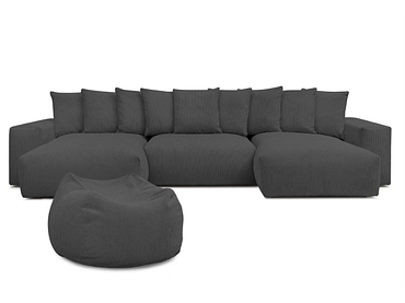 Panorama-Ecksofa mit Hocker BOBOCHIC VOLTAIRE