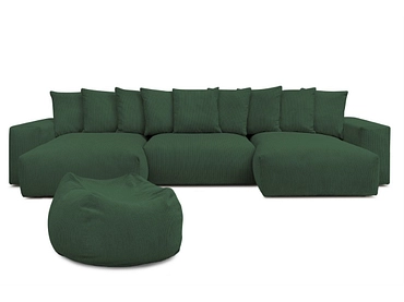 Panorama-Ecksofa mit Hocker BOBOCHIC VOLTAIRE