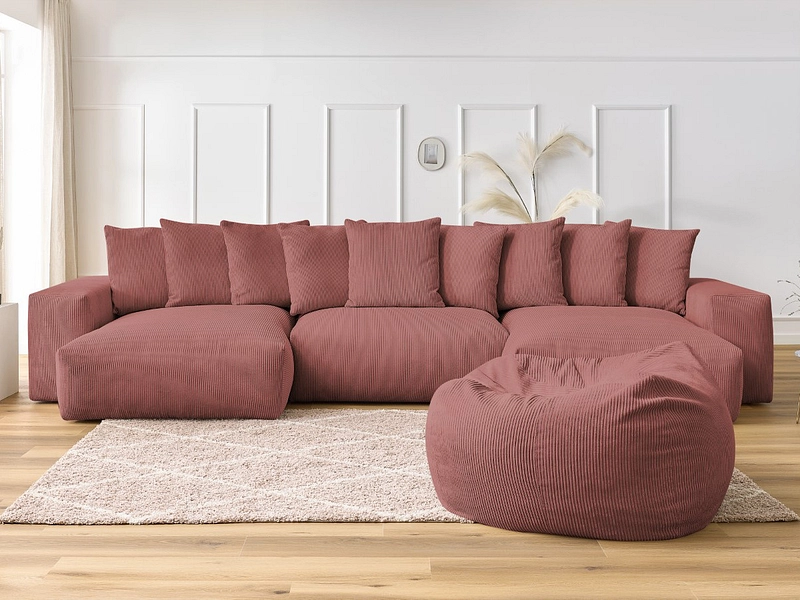 Panorama-Ecksofa mit Hocker BOBOCHIC VOLTAIRE
