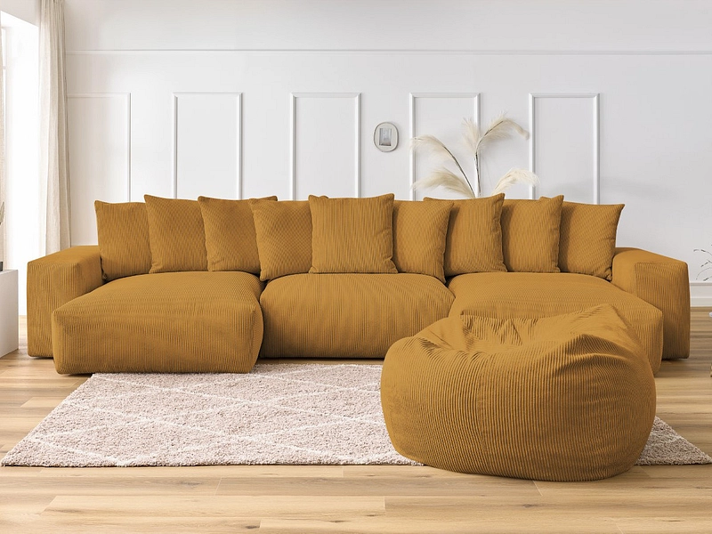 Panorama-Ecksofa mit Hocker BOBOCHIC VOLTAIRE