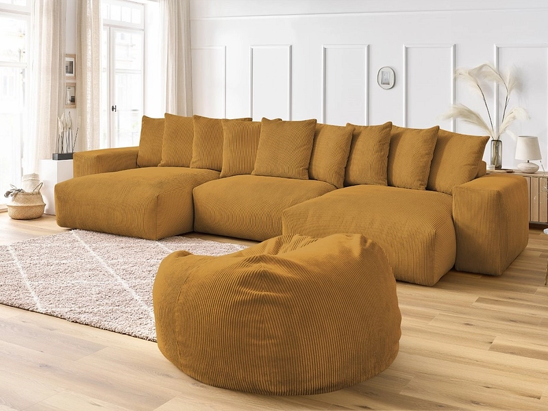 Panorama-Ecksofa mit Hocker BOBOCHIC VOLTAIRE