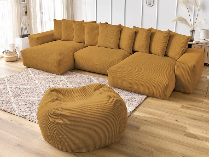 Panorama-Ecksofa mit Hocker BOBOCHIC VOLTAIRE