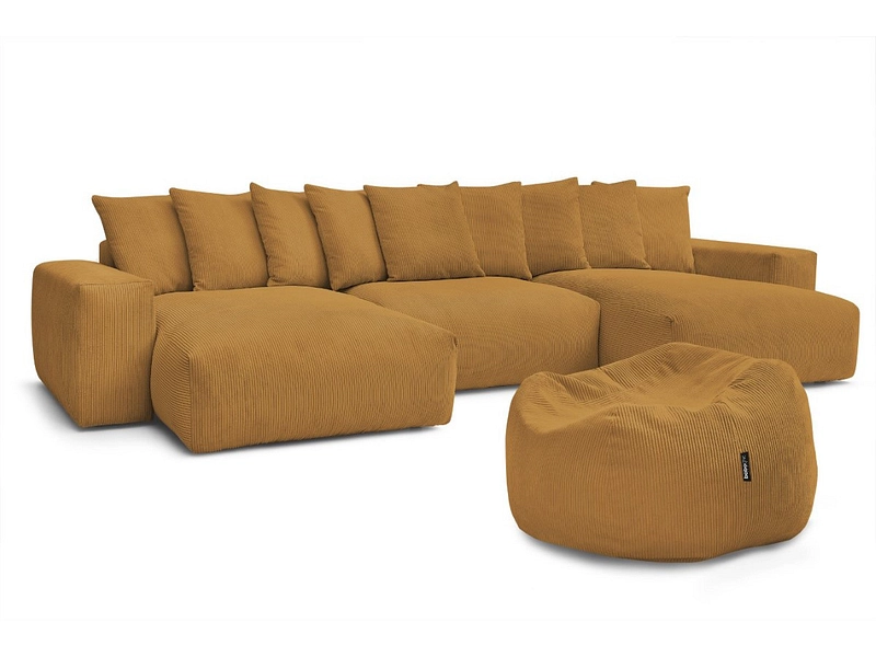 Panorama-Ecksofa mit Hocker BOBOCHIC VOLTAIRE