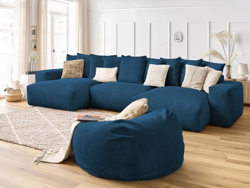 Panorama-Ecksofa mit Hocker BOBOCHIC VOLTAIRE Panorama-Ecksofa mit Hocker BOBOCHIC VOLTAIRE