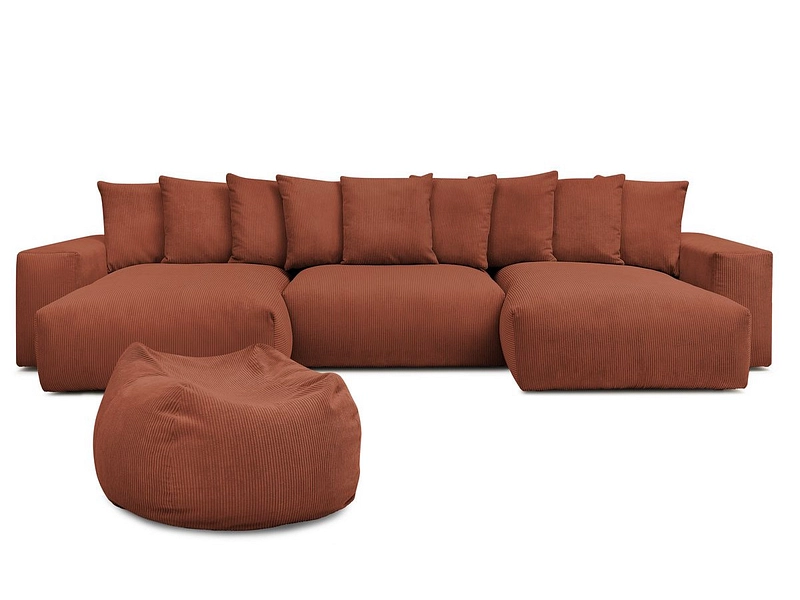 Panorama-Ecksofa mit Hocker BOBOCHIC VOLTAIRE Panorama-Ecksofa mit Hocker BOBOCHIC VOLTAIRE