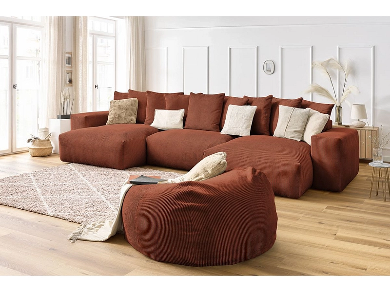 Panorama-Ecksofa mit Hocker BOBOCHIC VOLTAIRE Panorama-Ecksofa mit Hocker BOBOCHIC VOLTAIRE