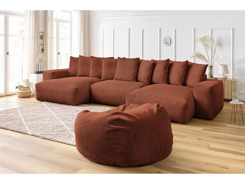 Panorama-Ecksofa mit Hocker BOBOCHIC VOLTAIRE Panorama-Ecksofa mit Hocker BOBOCHIC VOLTAIRE