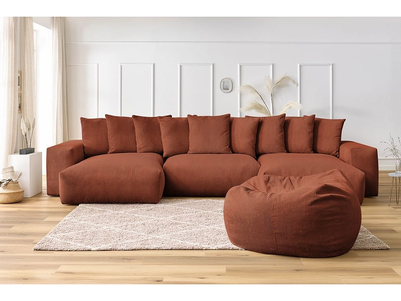 Panorama-Ecksofa mit Hocker BOBOCHIC VOLTAIRE Panorama-Ecksofa mit Hocker BOBOCHIC VOLTAIRE