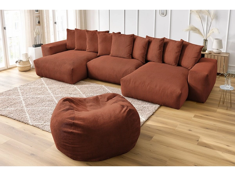 Panorama-Ecksofa mit Hocker BOBOCHIC VOLTAIRE Panorama-Ecksofa mit Hocker BOBOCHIC VOLTAIRE