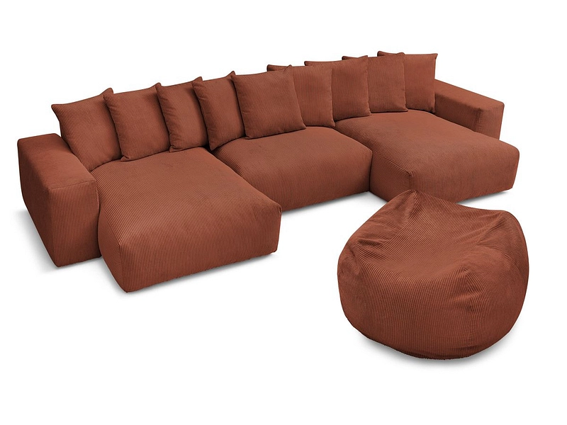 Panorama-Ecksofa mit Hocker BOBOCHIC VOLTAIRE Panorama-Ecksofa mit Hocker BOBOCHIC VOLTAIRE