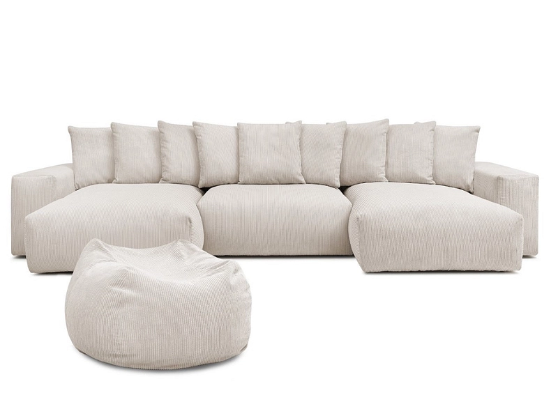Panorama-Ecksofa mit Hocker BOBOCHIC VOLTAIRE Panorama-Ecksofa mit Hocker BOBOCHIC VOLTAIRE