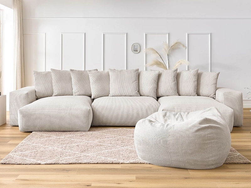 Panorama-Ecksofa mit Hocker BOBOCHIC VOLTAIRE Panorama-Ecksofa mit Hocker BOBOCHIC VOLTAIRE