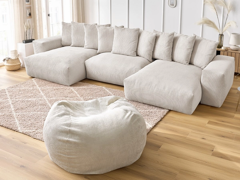 Panorama-Ecksofa mit Hocker BOBOCHIC VOLTAIRE Panorama-Ecksofa mit Hocker BOBOCHIC VOLTAIRE
