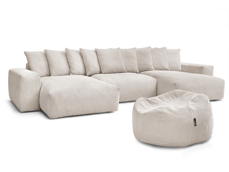Panorama-Ecksofa mit Hocker BOBOCHIC VOLTAIRE Panorama-Ecksofa mit Hocker BOBOCHIC VOLTAIRE