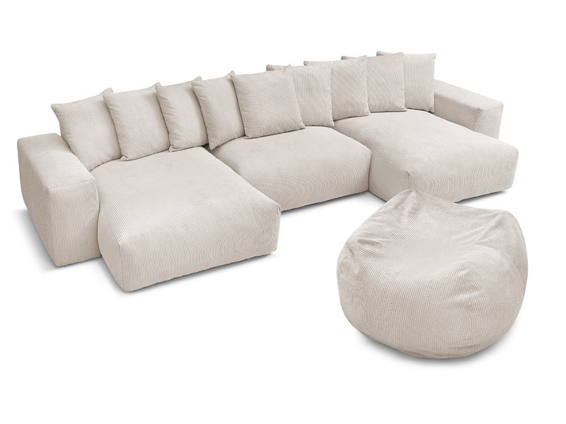 Panorama-Ecksofa mit Hocker BOBOCHIC VOLTAIRE Panorama-Ecksofa mit Hocker BOBOCHIC VOLTAIRE