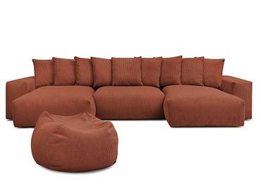 Panorama-Ecksofa mit Hocker BOBOCHIC VOLTAIRE