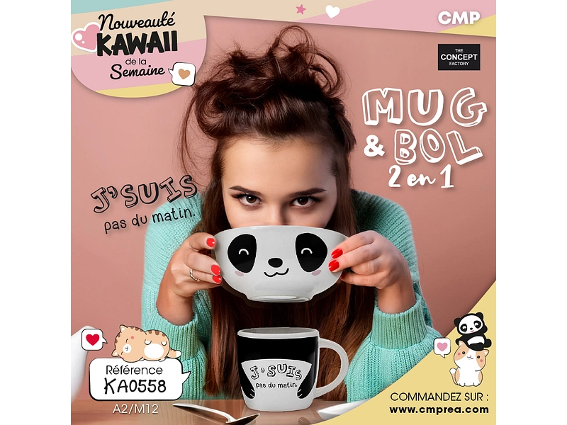 THE CONCEPT FACTORY Set aus Becher und Schüssel KAWAII