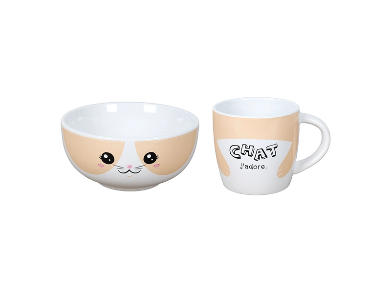 THE CONCEPT FACTORY Set aus Becher und Schüssel KAWAII